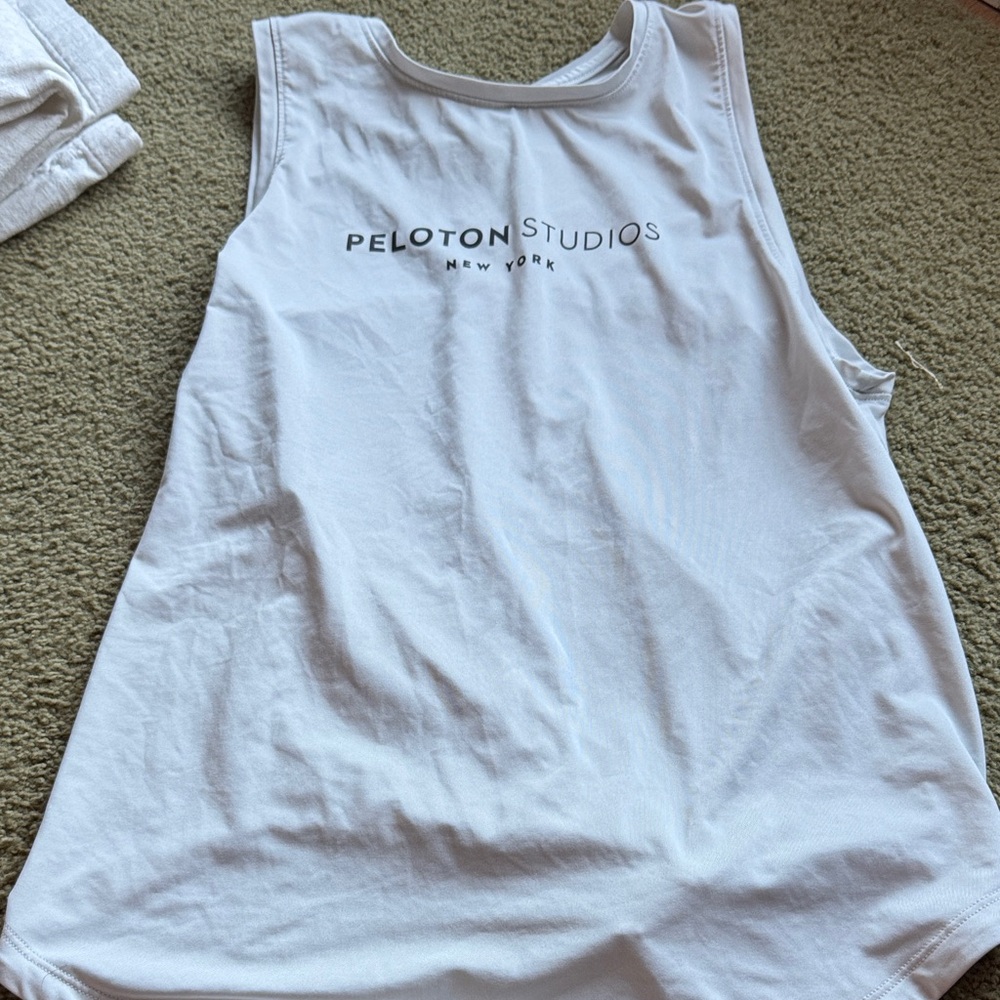 Peloton White Tank Top